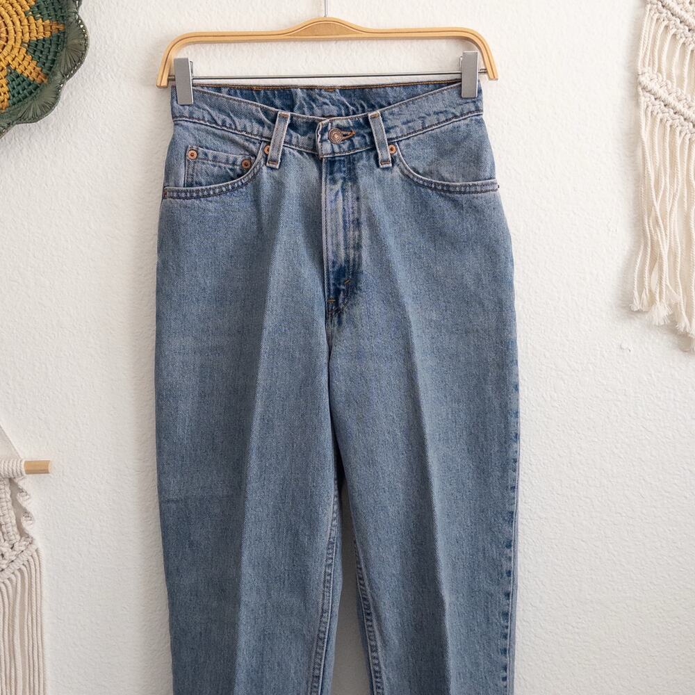 Levi 512 Tapered Slim Blue Jeans Vintage Size 9 Junior Medium - Picture 3 of 10